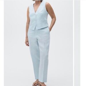 Mango Light Blue Women's Pantsuit